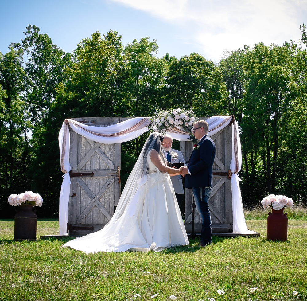 Wedding Vows at vintage Doors